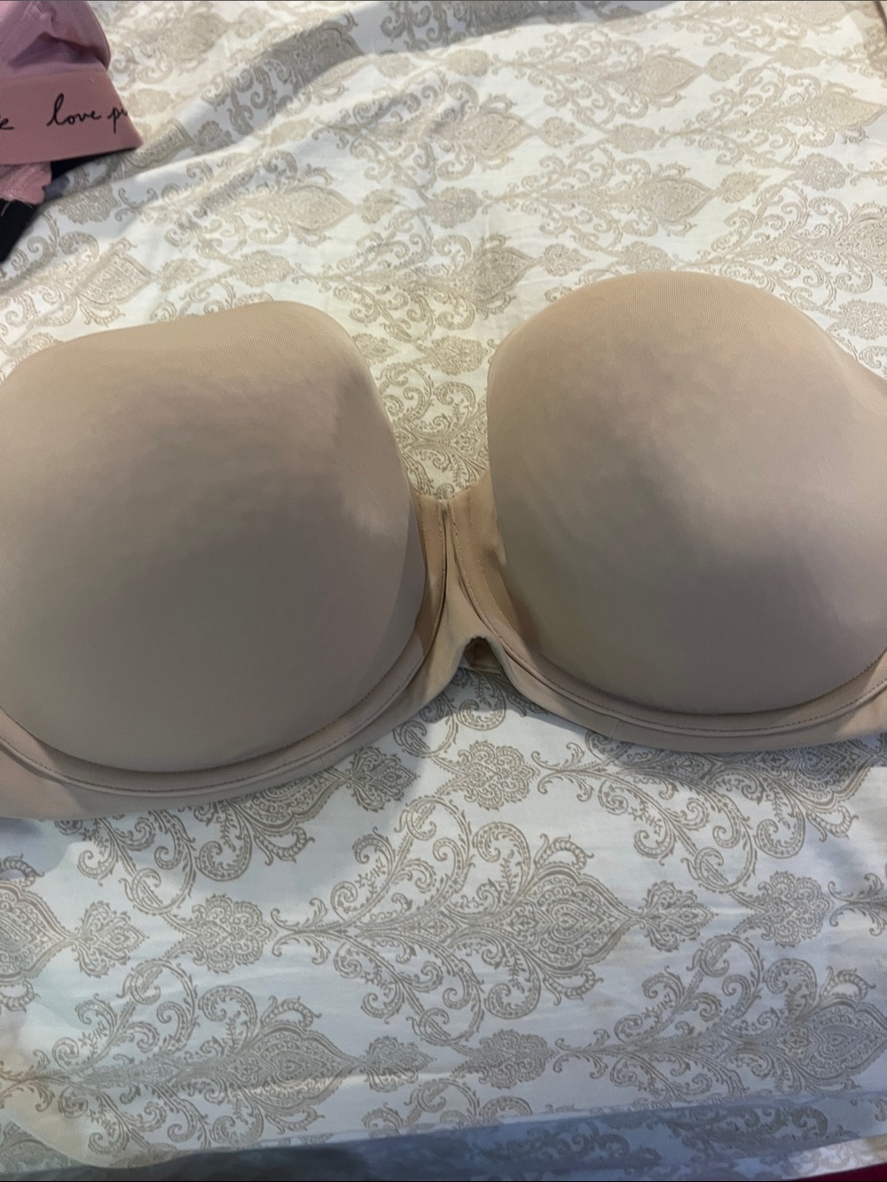 Cacique brandClassic Strapless Nude T-Shirt bra 44ddd